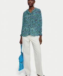 Jigsaw Blue Vintage Poppy Crinkle Top -Jigsaw Sales Shop unnamed file 401 scaled