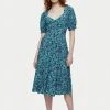Jigsaw Blue Vintage Poppy Tea Dress