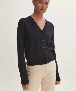 Jigsaw Blue Merino V-Neck Cardigan -Jigsaw Sales Shop unnamed file 431 scaled