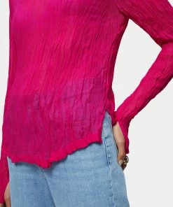 Jigsaw Pink Viscose Crinkled Top -Jigsaw Sales Shop unnamed file 44 scaled