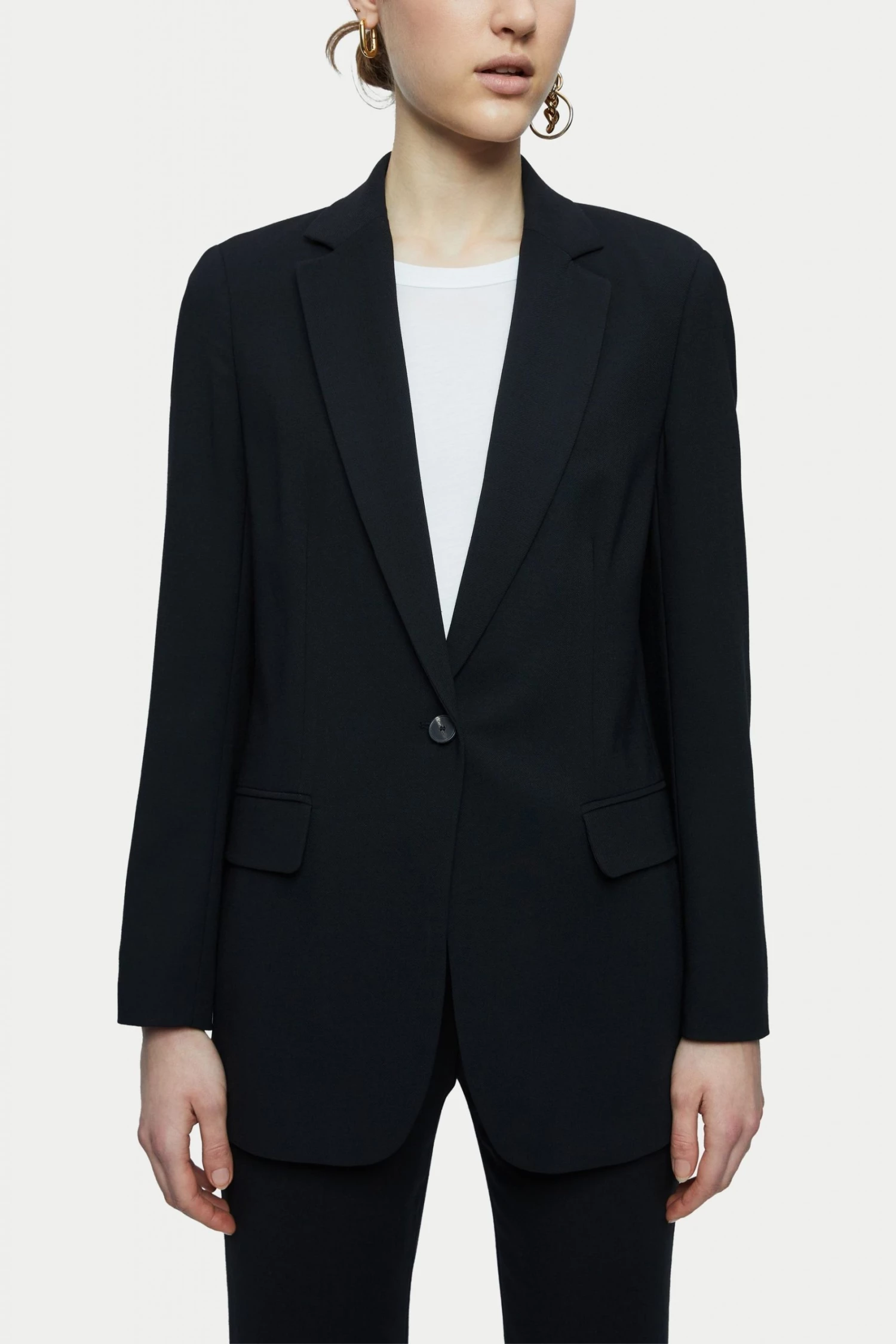 Jigsaw Black Fluid Twill Knox Blazer 4 Jigsaw Black Fluid Twill Knox Blazer - Image 4