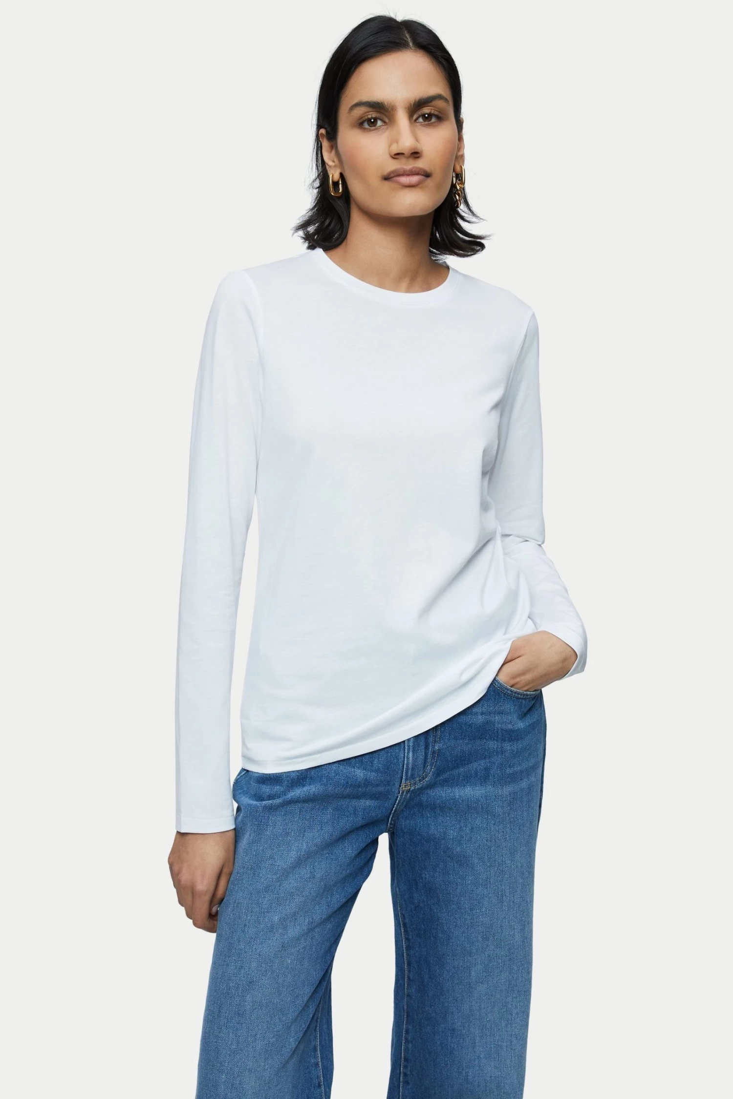 Jigsaw Supima Cotton Long Sleeve T-Shirt 1 Jigsaw Supima Cotton Long Sleeve T-Shirt