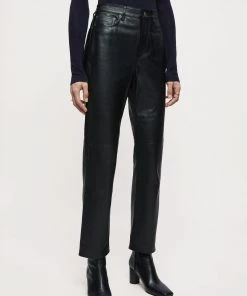 Jigsaw Black Leather Lea Jeans