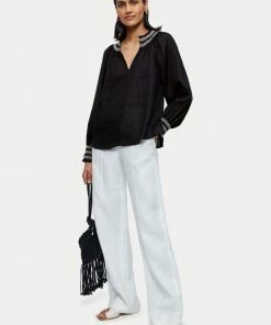 Jigsaw Black Light Linen Smocked Detail Top -Jigsaw Sales Shop unnamed file 485 scaled