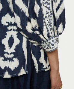 Jigsaw Blue Linen Blend Ikat Top -Jigsaw Sales Shop unnamed file 490 scaled