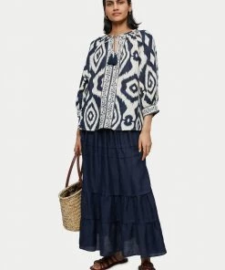 Jigsaw Blue Linen Blend Ikat Top -Jigsaw Sales Shop unnamed file 491 scaled