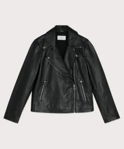 Jigsaw Black Quinn Leather Biker Jacket -Jigsaw Sales Shop unnamed file 511