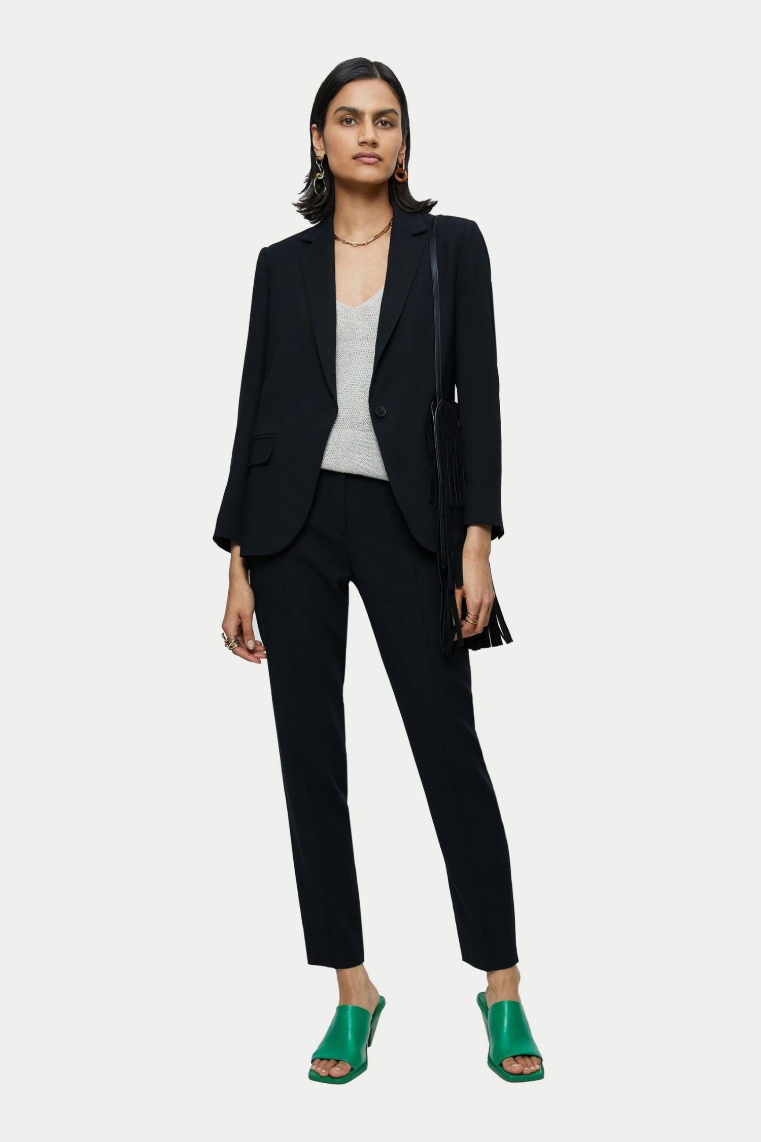 Jigsaw Black Fluid Twill Brook Blazer 2 Jigsaw Black Fluid Twill Brook Blazer - Image 2