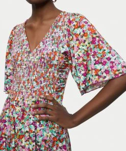 Jigsaw Red Rainbow Floral Smocked Dress 11 Jigsaw Red Rainbow Floral Smocked Dress -Jigsaw Sales Shop unnamed file 520 scaled