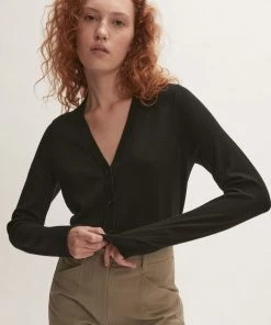 Jigsaw Black Merino V-Neck Cardigan -Jigsaw Sales Shop unnamed file 525 scaled