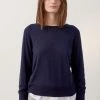 Jigsaw Blue Merino Crew Neck Jumper