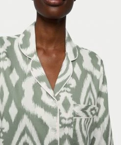 Jigsaw Green Ikat Cotton Modal Pyjamas -Jigsaw Sales Shop unnamed file 544 scaled