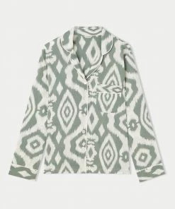 Jigsaw Green Ikat Cotton Modal Pyjamas -Jigsaw Sales Shop unnamed file 545 scaled