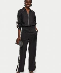 Jigsaw Black Linen Contrast Ric-Rac Trousers -Jigsaw Sales Shop unnamed file 574 scaled