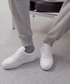 Jigsaw Riva Leather Platform Trainers