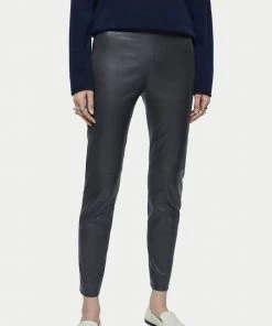 Jigsaw Blue Stretch Leather Leggings