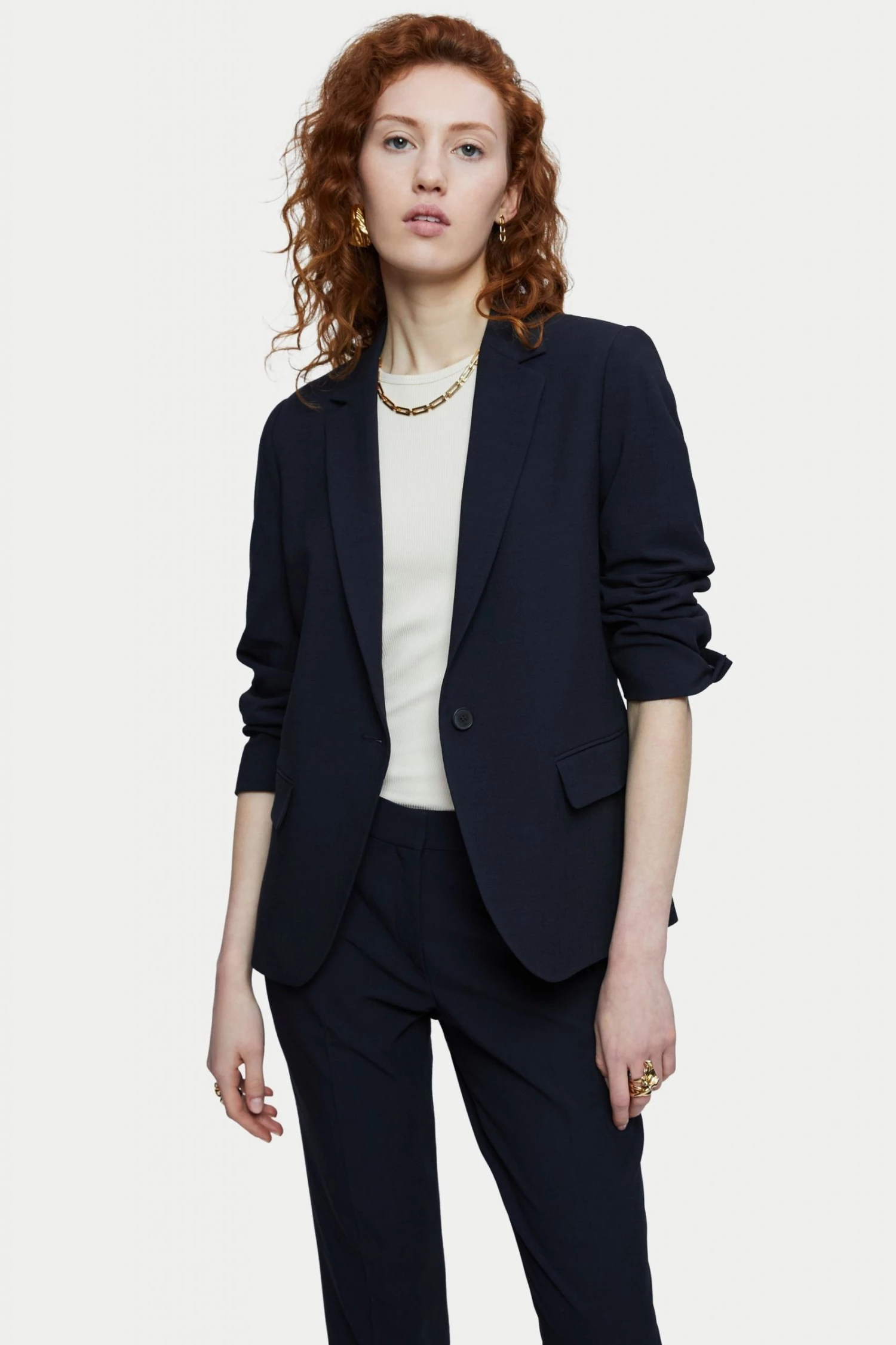 Jigsaw Blue Crosshatch Brook Blazer 3 Jigsaw Blue Crosshatch Brook Blazer - Image 3