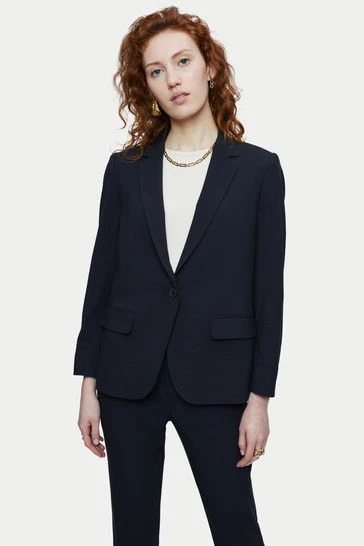 Jigsaw Blue Crosshatch Brook Blazer 6 Jigsaw Blue Crosshatch Brook Blazer - Image 6