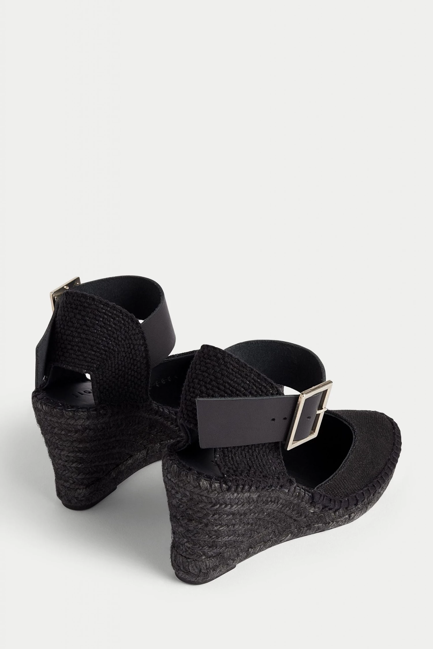 Jigsaw Black Dorset Wedge Espadrille 2 Jigsaw Black Dorset Wedge Espadrille - Image 2