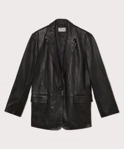 Jigsaw Oversized Black Leather Blazer: Jacket -Jigsaw Sales Shop unnamed file 639 scaled