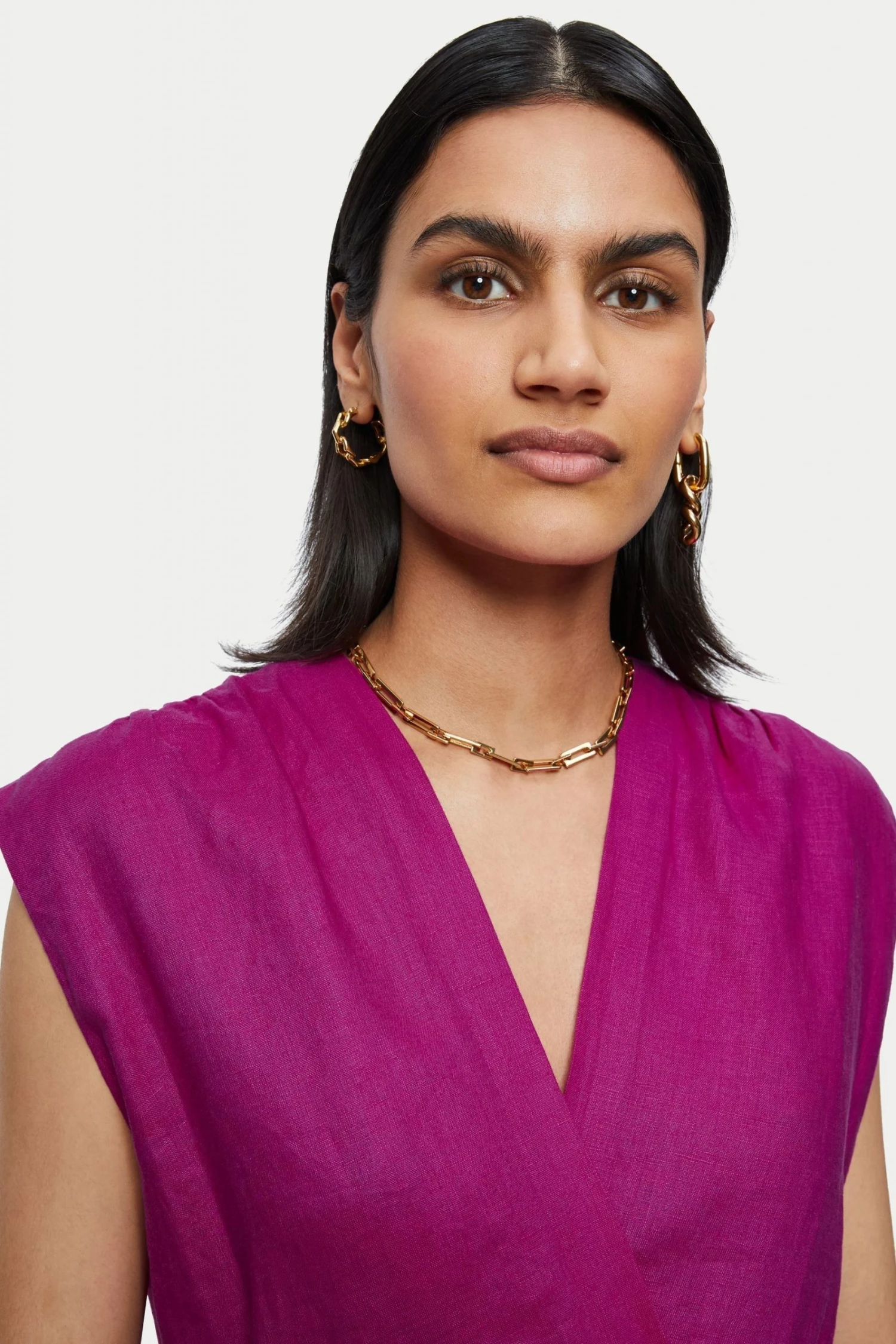 Jigsaw Purple Linen Short Wrap Dress 5 Jigsaw Purple Linen Short Wrap Dress - Image 5