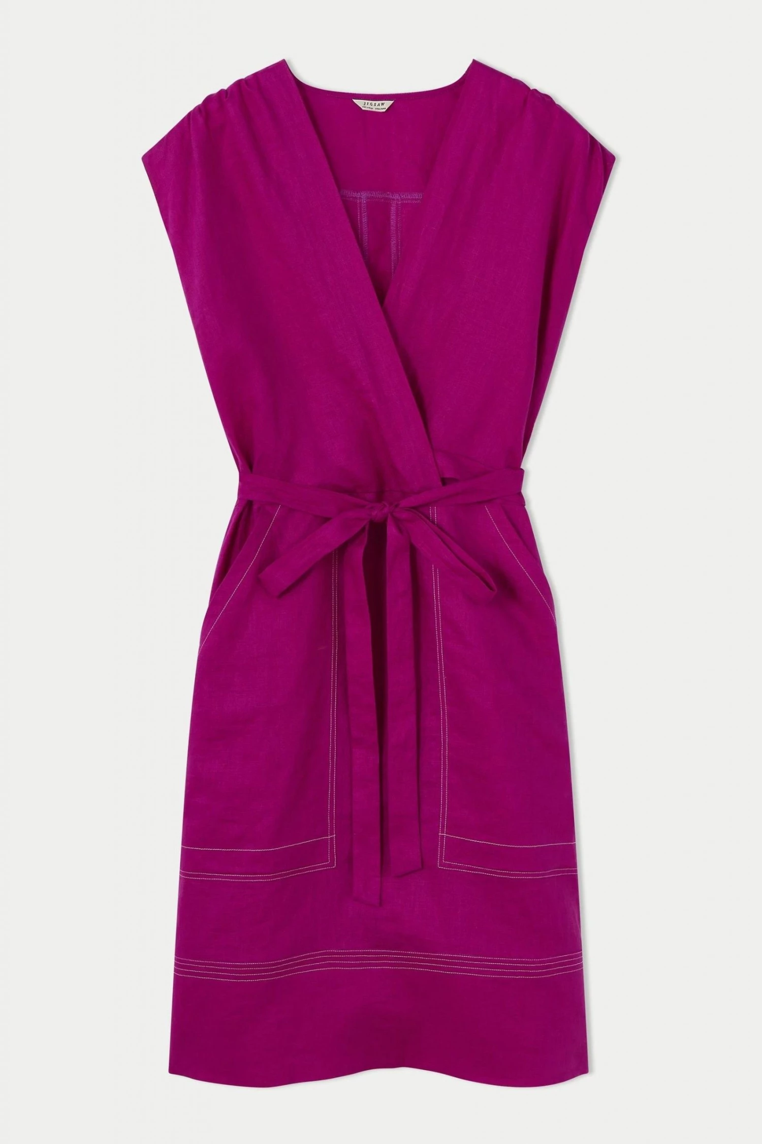 Jigsaw Purple Linen Short Wrap Dress 6 Jigsaw Purple Linen Short Wrap Dress - Image 6
