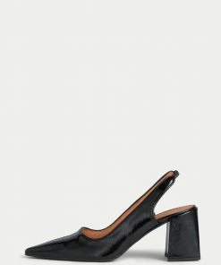 Jigsaw Alford Black Leather Heeled Shoes