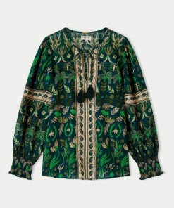 Jigsaw Green Cotton Botanical Floral Top -Jigsaw Sales Shop unnamed file 691 scaled