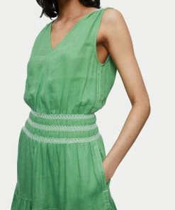 Jigsaw Green Linen Smocked Detail Maxi Dress -Jigsaw Sales Shop unnamed file 697 scaled