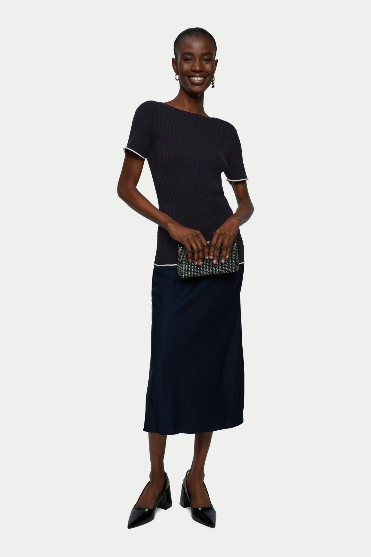 Jigsaw Blue Cotton Plisse Top 3 Jigsaw Blue Cotton Plisse Top - Image 3