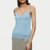 Jigsaw Blue Modal Lace Vest