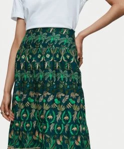 Jigsaw Green Cotton Botanical Tiered Skirt -Jigsaw Sales Shop unnamed file 735 scaled