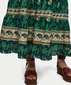 Jigsaw Green Cotton Botanical Tiered Skirt -Jigsaw Sales Shop unnamed file 736 scaled