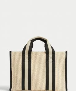 Jigsaw Athena Cream Woven Tote Bag