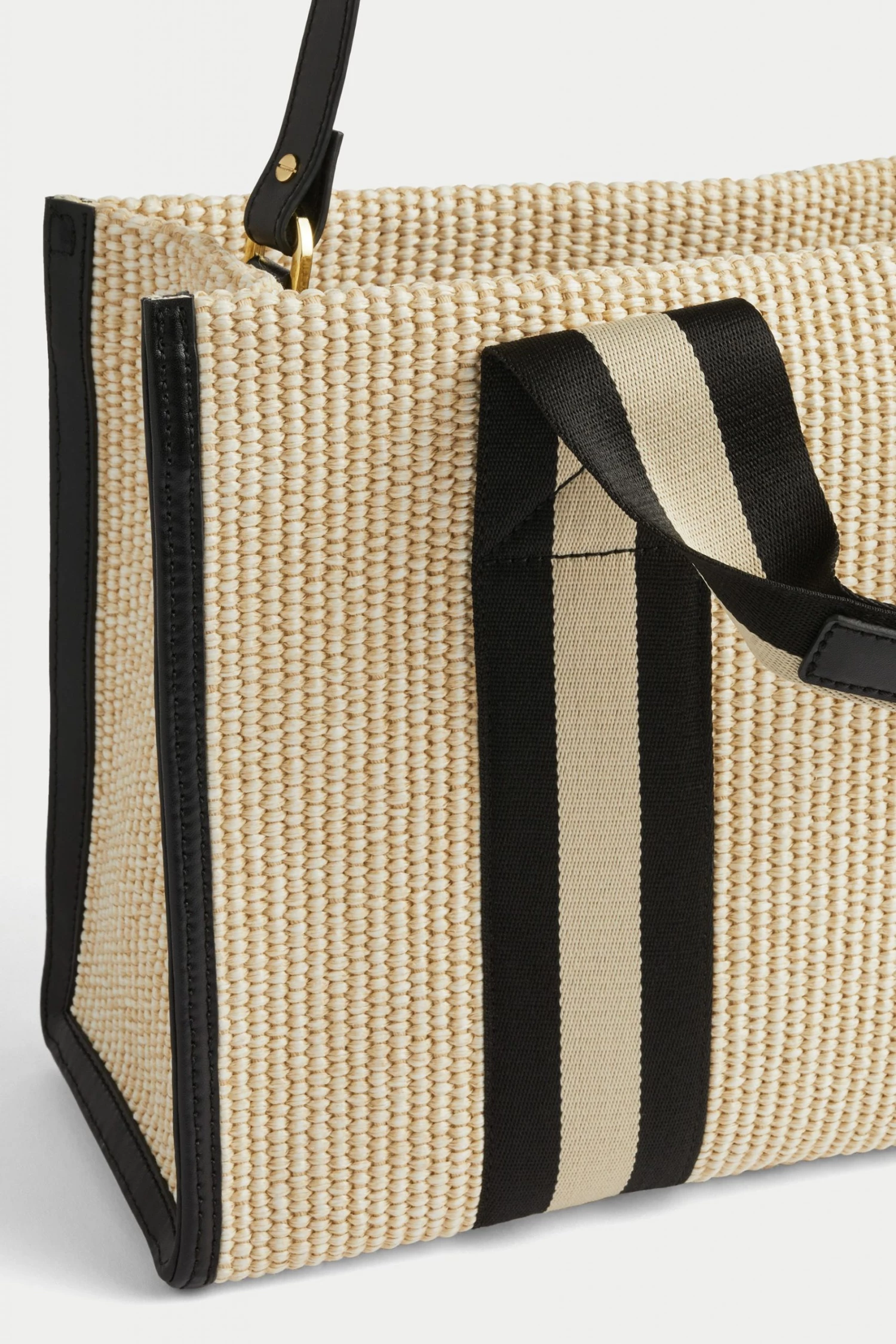 Jigsaw Athena Cream Woven Tote Bag 4 Jigsaw Athena Cream Woven Tote Bag - Image 4