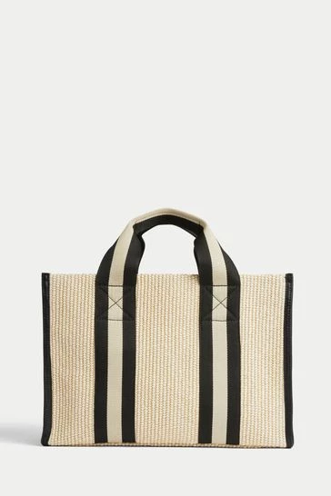 Jigsaw Athena Cream Woven Tote Bag 5 Jigsaw Athena Cream Woven Tote Bag - Image 5