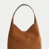 Jigsaw Women Suede Leather Slouch Bag