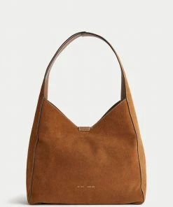 Jigsaw Women Suede Leather Slouch Bag