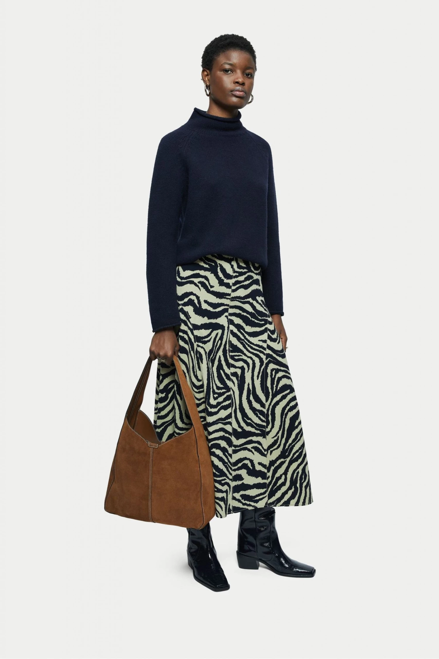 Jigsaw Women Suede Leather Slouch Bag 5 Jigsaw Women Suede Leather Slouch Bag - Image 5