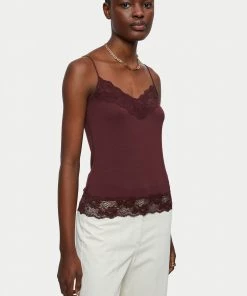 Jigsaw Red Modal Lace Vest