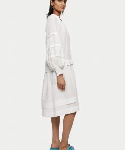 Jigsaw White Light Linen Pleat Sleeve Short Dress -Jigsaw Sales Shop unnamed file 769 scaled