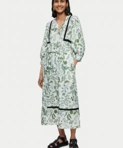 Jigsaw Green Botanist Floral Linen Dress -Jigsaw Sales Shop unnamed file 793