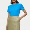 Jigsaw Blue Cotton Luxe Short Sleeve T-Shirt