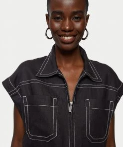 Jigsaw Black Linen Contrast Jumpsuit -Jigsaw Sales Shop unnamed file 820 scaled