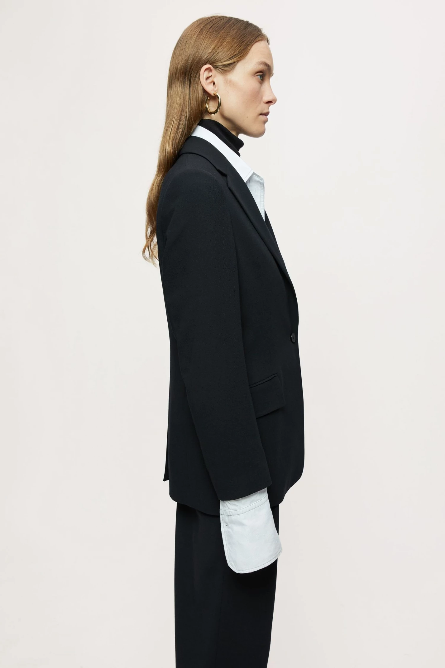 Jigsaw Black Fluid Twill Gibson Blazer: Jacket 2 Jigsaw Black Fluid Twill Gibson Blazer: Jacket - Image 2