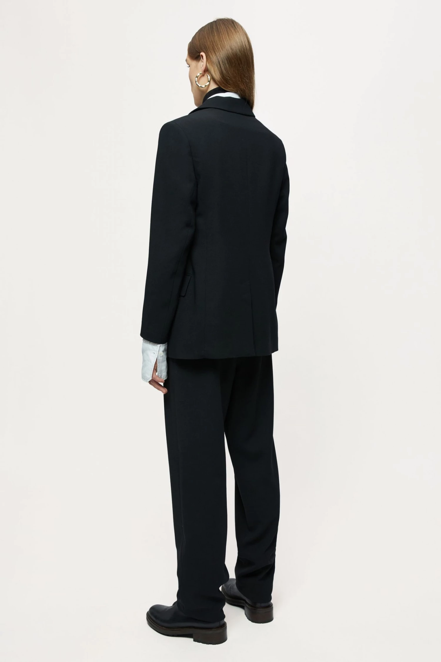 Jigsaw Black Fluid Twill Gibson Blazer: Jacket 3 Jigsaw Black Fluid Twill Gibson Blazer: Jacket - Image 3