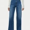 Jigsaw Blue Balfour Long Wide Leg Jeans