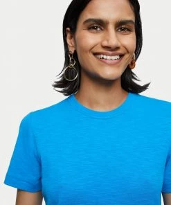 Jigsaw Blue Cotton Luxe Short Sleeve T-Shirt 7 Jigsaw Blue Cotton Luxe Short Sleeve T-Shirt -Jigsaw Sales Shop unnamed file 84 scaled