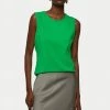 Jigsaw Green Supima Sleeveless T-Shirt