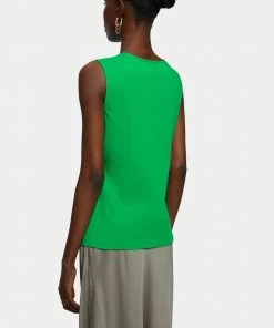 Jigsaw Green Supima Sleeveless T-Shirt -Jigsaw Sales Shop unnamed file 846 scaled